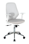 Ofisbazaar Dali Beyaz Fileli Çalışma Koltuğu | Ergonomik Şef Ve Toplantı Koltuğu Gri