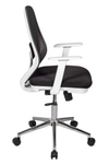 Ofisbazaar Dali Beyaz Fileli Çalışma Koltuğu | Ergonomik Şef Ve Toplantı Koltuğu Siyah Fileli