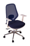 Ofisbazaar Dali Beyaz Fileli Çalışma Koltuğu | Ergonomik Şef Ve Toplantı Koltuğu Lacivert