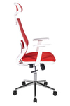 Ofisbazaar Dali Beyaz Fileli Yönetici Koltuğu | Ergonomik Başlıklı Ofis Koltuğu Kırmızı