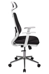 Ofisbazaar Dali Beyaz Fileli Yönetici Koltuğu | Ergonomik Başlıklı Ofis Koltuğu Siyah Fileli