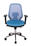 Ofisbazaar Dali Fileli Çalışma Koltuğu | Ergonomik Şef Ve Toplantı Koltuğu Açık Mavi