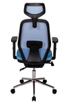 Ofisbazaar Dali Fileli Yönetici Koltuğu | Ergonomik Başlıklı Ofis Koltuğu Açık Mavi