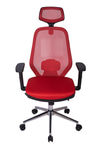 Ofisbazaar Dali Fileli Yönetici Koltuğu | Ergonomik Başlıklı Ofis Koltuğu Kırmızı