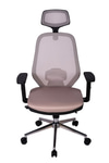 Ofisbazaar Dali Fileli Yönetici Koltuğu | Ergonomik Başlıklı Ofis Koltuğu Gri