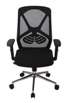 Ofisbazaar Dolphin Siyah Fileli Çalışma Koltuğu | Ergonomik Şef Ve Toplantı Koltuğu Siyah Fileli