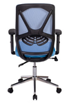 Ofisbazaar Dolphin Siyah Fileli Çalışma Koltuğu | Ergonomik Şef Ve Toplantı Koltuğu Açık Mavi