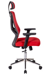 Ofisbazaar Dolphin Siyah Fileli Yönetici Koltuğu | Ergonomik Başlıklı Ofis Koltuğu Kırmızı