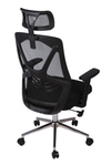Ofisbazaar Dolphin Siyah Fileli Yönetici Koltuğu | Ergonomik Başlıklı Ofis Koltuğu Siyah Fileli