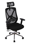 Ofisbazaar Dolphin Siyah Fileli Yönetici Koltuğu | Ergonomik Başlıklı Ofis Koltuğu Siyah Fileli