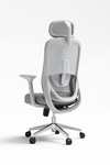 Ofisbazaar Lizbon Pro Ergonomik Mesh Yönetici Koltuğu – Ayarlanabilir Başlıklı Gri