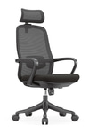 Ofisbazaar Rose Manager Ergonomik Fileli Yönetici Koltuğu | Ergonomik Başlıklı Ofis Koltuğu Siyah
