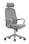 Ofisbazaar Rose Manager Ergonomik Fileli Yönetici Koltuğu | Ergonomik Başlıklı Ofis Koltuğu Gri
