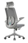 Ofisbazaar Sakura Ergonomik Fileli Yönetici Koltuğu | Başlıklı Ofis Ve Çalışma Koltuğu Gri