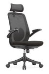 Ofisbazaar Sakura Ergonomik Fileli Yönetici Koltuğu | Başlıklı Ofis Ve Çalışma Koltuğu Siyah