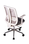 Ofisbazaar UP Beyaz Fileli Çalışma Koltuğu | Ergonomik Şef Ve Toplantı Koltuğu Desenli Gri