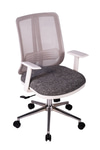 Ofisbazaar UP Beyaz Fileli Çalışma Koltuğu | Ergonomik Şef Ve Toplantı Koltuğu Desenli Gri