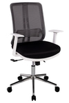 Ofisbazaar UP Beyaz Fileli Çalışma Koltuğu | Ergonomik Şef Ve Toplantı Koltuğu Siyah Fileli