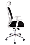 Ofisbazaar UP Beyaz Fileli Yönetici Koltuğu | Ergonomik Başlıklı Ofis Koltuğu Siyah Fileli