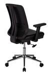 Ofisbazaar UP Deri Çalışma Koltuğu | Ergonomik Şef Ve Toplantı Koltuğu Martin 01- Siyah Deri