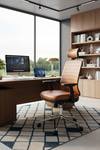 Ofisbazaar UP Deri Yönetici Koltuğu | Ergonomik Ve Modern Tasarım Martin09 Kahverengi Deri