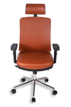 Ofisbazaar UP Deri Yönetici Koltuğu | Ergonomik Ve Modern Tasarım Martin09 Kahverengi Deri