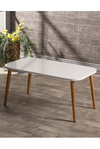 Oval Kenar Retro Orta Sehpa Beyaz 90X50