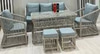 Paris Rattan Set 3+1+1 2Puf Krem Zgz