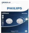 Philips Düğme Pil Cr2025 2Li Paket Cr2025P2/01B