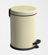 Premium Seri 12 Lt Pedallı Çöp Kovası Krem