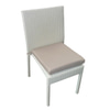 San Marino Sandalye Beyaz Rattan Hx8003W