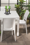 Sandalie 4 Adet Rattan Beyaz Sandalye / Balkon-bahçe-teras