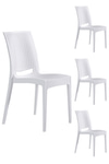 Sandalie 4 Adet Rattan Beyaz Sandalye / Balkon-bahçe-teras