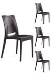 Sandalie 4 Adet Rattan Kahve Sandalye / Balkon-bahçe-teras