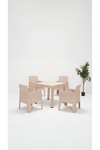 Sandalie Apex 80x80 Minderli Bahçe&Balkon&Teras Mobilyası – Cappucino