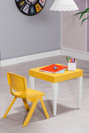 Sandalie Junior Kare Ergonomik Konforlu Anaokulu Kreş Çocuk Masası - Sarı