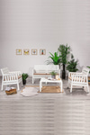 Sandalie Lara 2 1 1 S Bahçe Takımı Balkon - Bahçe - Teras Mobilyası / Beyaz