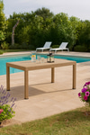 Sandalie Rattan 90x150 Camsız Cappucino Masa - Bahçe&balkon&teras