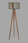 Tripod Lambader Yanık Silindir Renkli Abajurlu