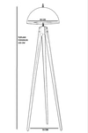 Tripod Siyah Büyük Retro Başlıklı Lambader