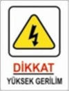 Uyarı Levhası Dikkat Yüksek Gerilim 25*35Cm-Yul 426