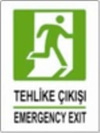 Uyari Levhasi Tehlike Cikisi 25*35Cm-Yul411