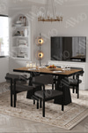 Valery Lake MDF Ayak Tokyo Demonte Sandalye 80x120 Yemek Masası Mutfak Masası 4 Kişilik Akça