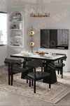 Valery Lake MDF Ayak Tokyo Demonte Sandalye 80x120 Yemek Masası Mutfak Masası 4 Kişilik Beyaz
