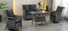 Vilza Rattan Set 2+1+1 Antrasit Zgz