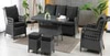 Vilza Rattan Set 3+1+1 2Puf Antrasit Zgz