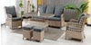 Vilza Rattan Set 3+1+1 2Puf Cappucino Zgz
