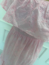 Madonna Yaka Fisto Brode Elbise - Pembe