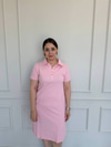 Pembe Lacoste Kumaş Elbise