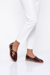 Marella Kahve Rugan Kadın Loafer 